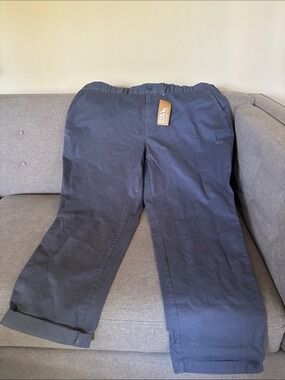 Eddie Bauer pants Women's size 22 wide 22W blue Casual Pants Elastic Waist